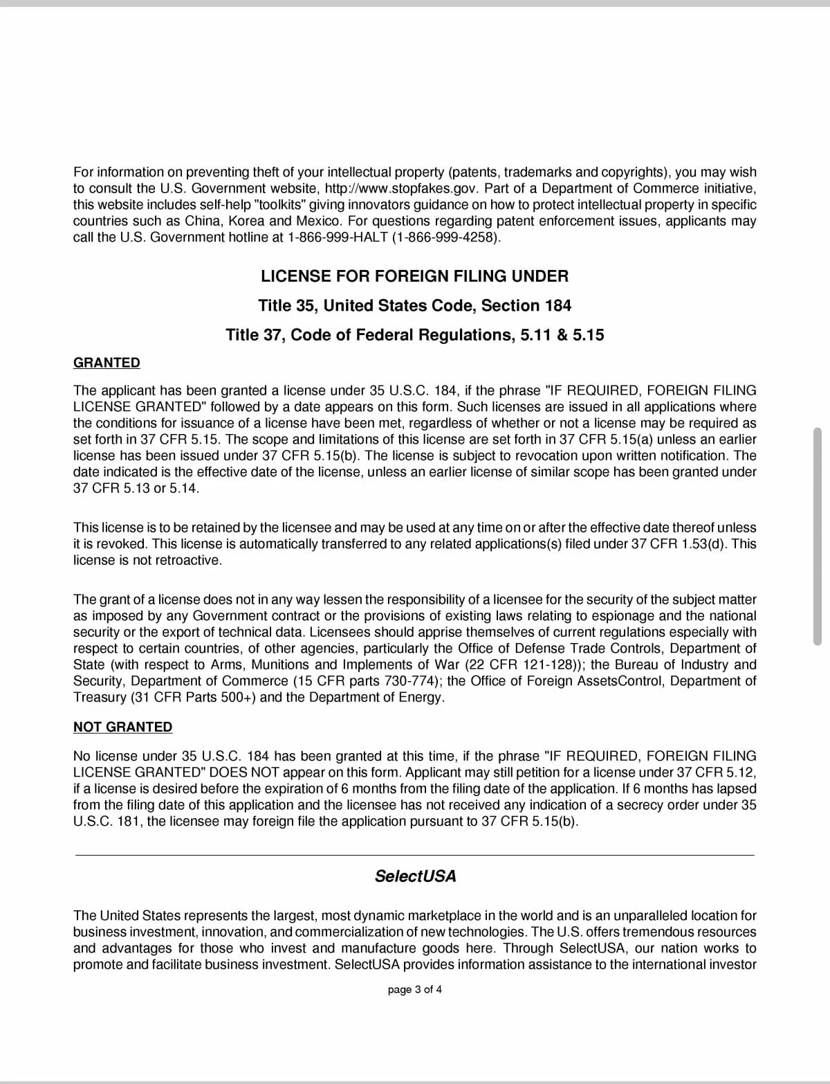 Mangiferin applied for US patent 3